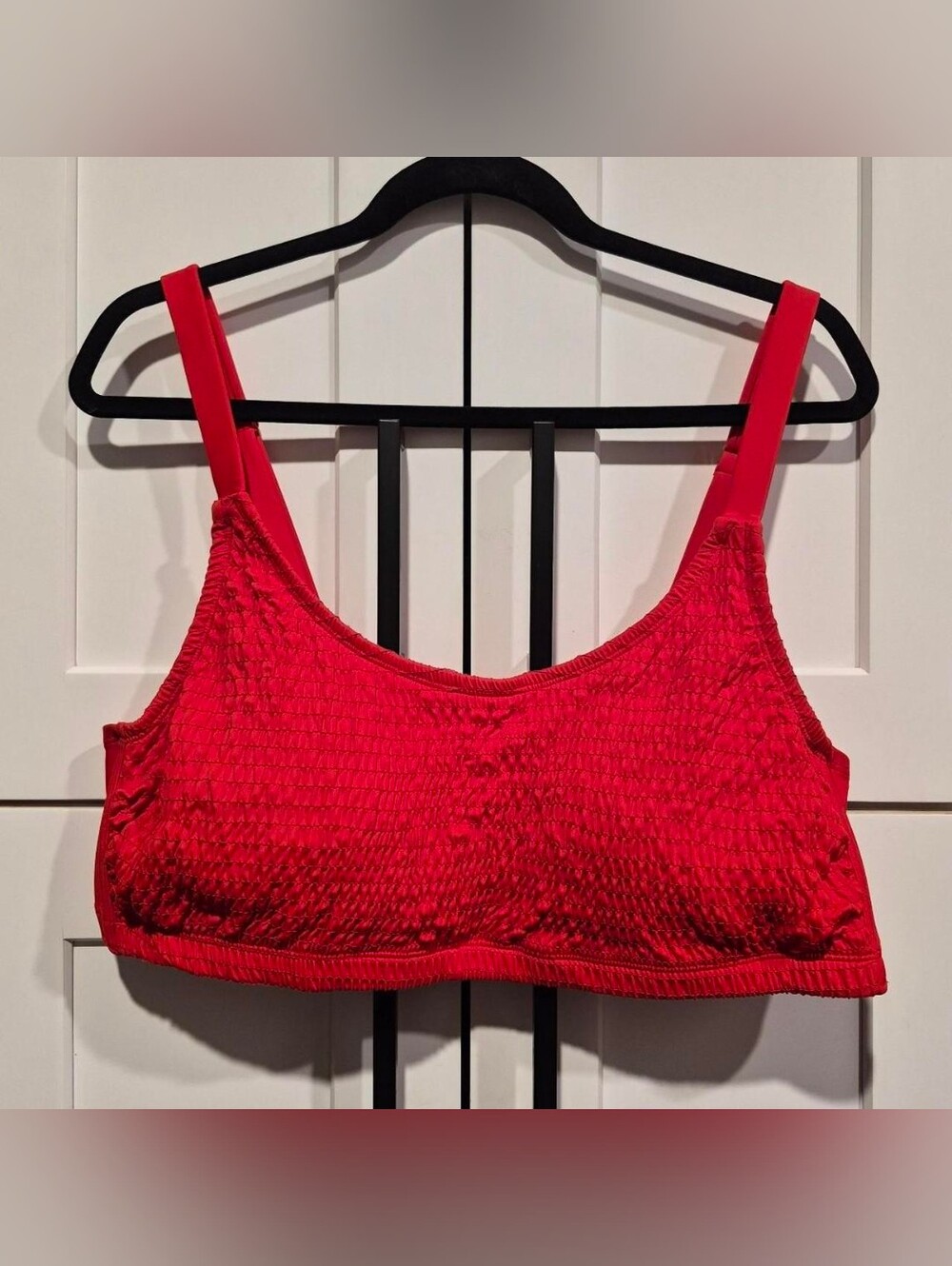 wild fable Red Smocked Bikini Bralette